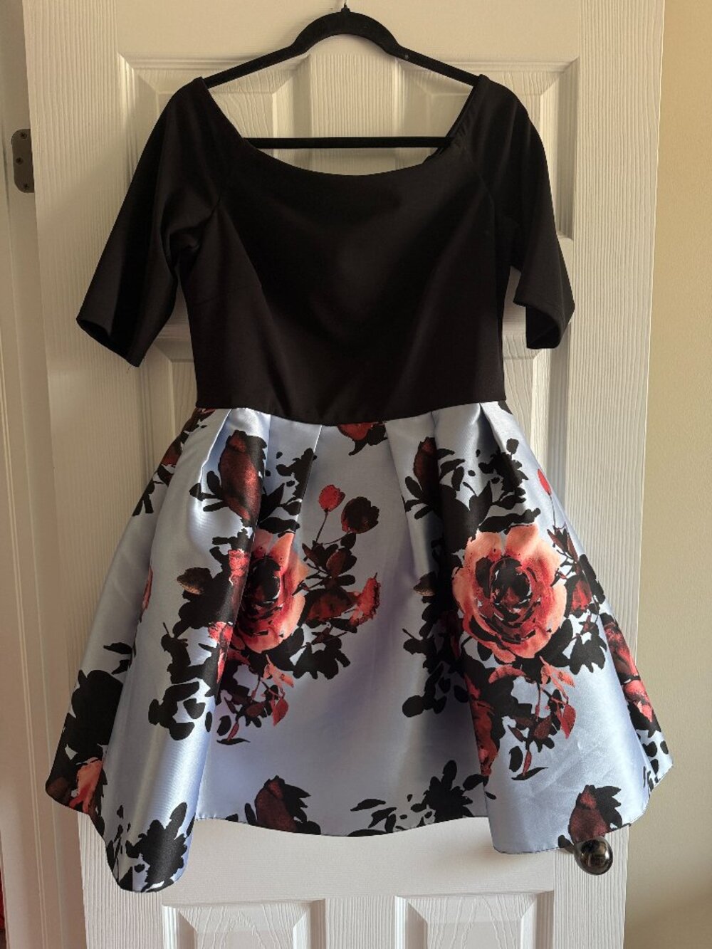 Betsy & Adam Size 14 Floral Fit & Flare Cocktail Dress